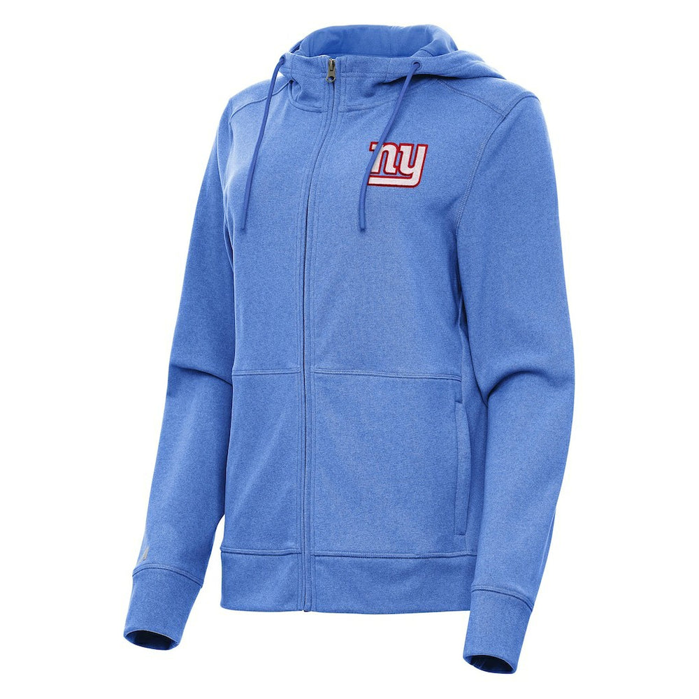 New York Giants Antigua Women's Seeker Full-Zip Hoodie Jacket Heather Royal - NFL