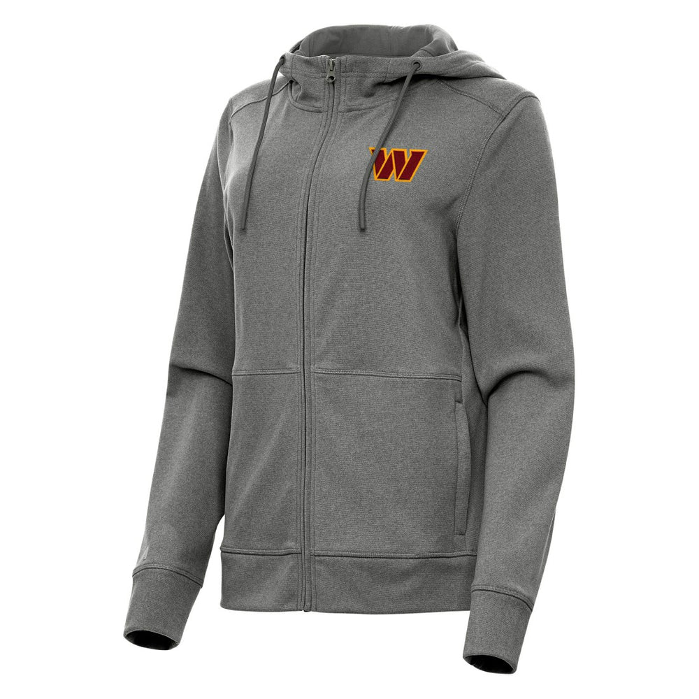 Washington Commanders Antigua Women's Seeker Full-Zip Hoodie Jacket Heather Charcoal - NFL