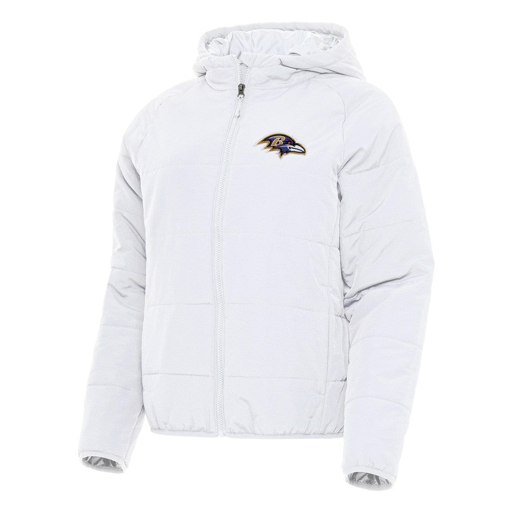Baltimore Ravens Antigua Women's Universe Full-Zip Hoodie Jacket White - NFL