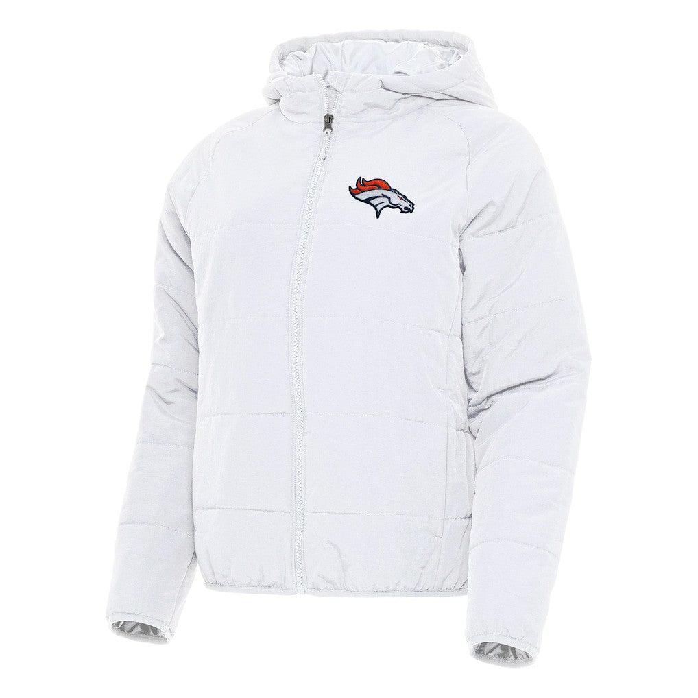 Denver Broncos Antigua Women's Universe Full-Zip Hoodie Jacket White - NFL