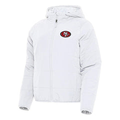 San Francisco 49ers Antigua Women's Universe Full-Zip Hoodie Jacket White - NFL