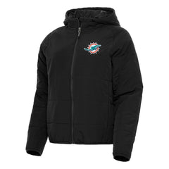 Miami Dolphins Antigua Women's Universe Full-Zip Hoodie Jacket Black - NFL