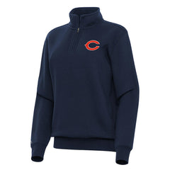 Chicago Bears Antigua Women's Victory Quarter-Zip Top Navy - NFL