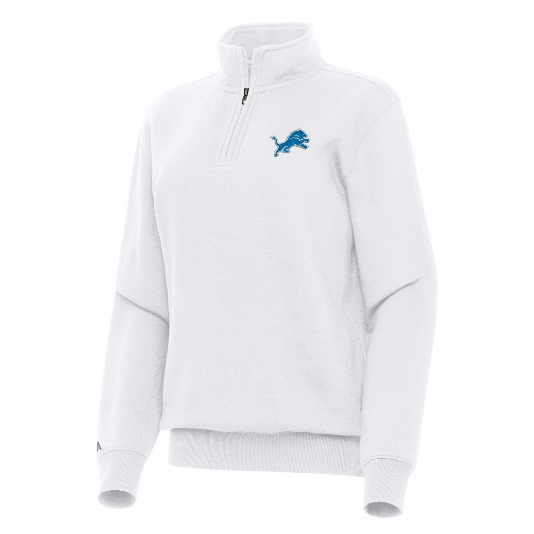 Detroit Lions Antigua Women's Victory Quarter-Zip Top White - NFL