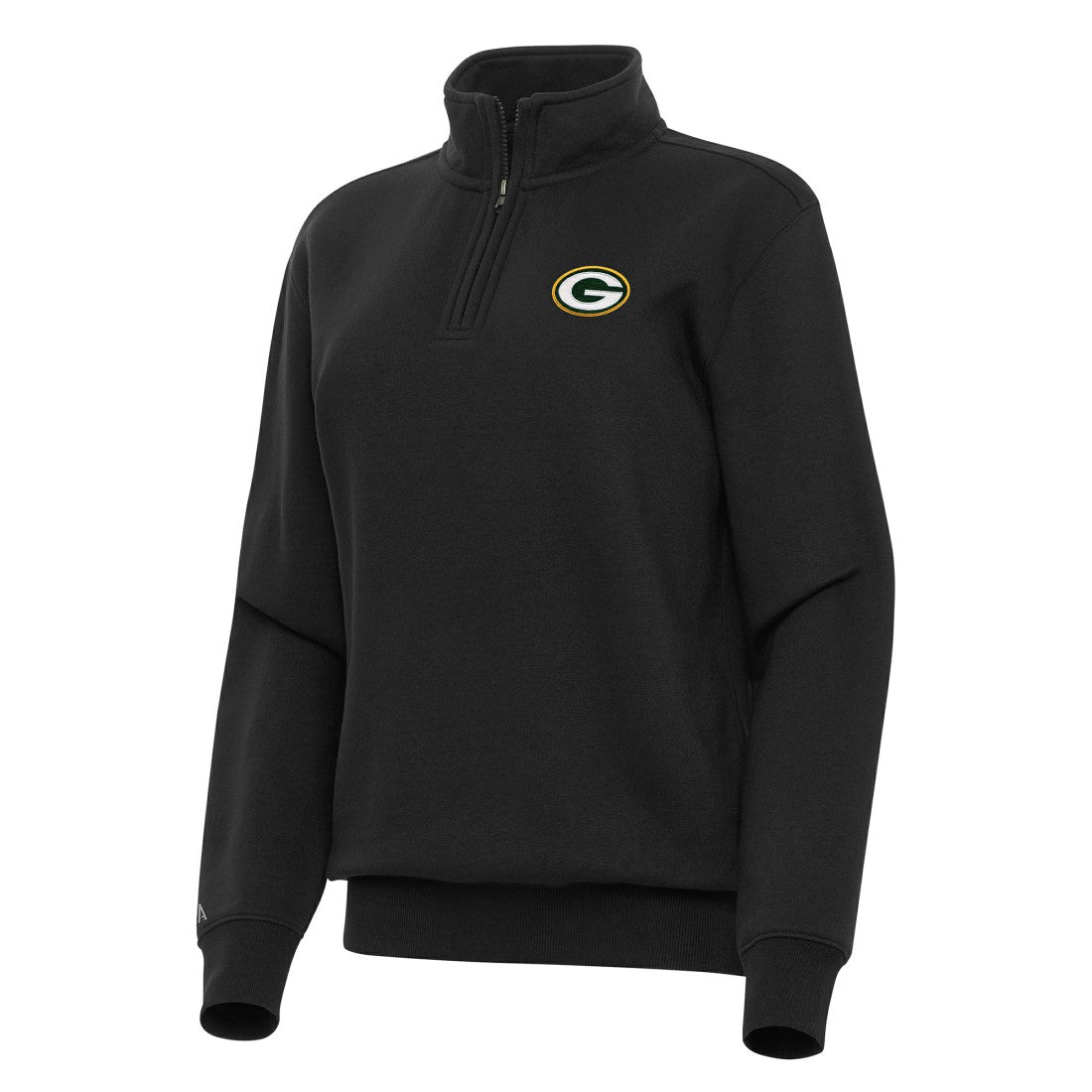 Green Bay Packers Antigua Women's Victory Quarter-Zip Top Black - NFL