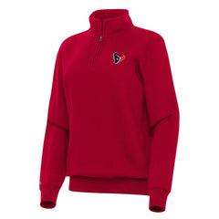 Houston Texans Antigua Women's Victory Quarter-Zip Top Red - NFL