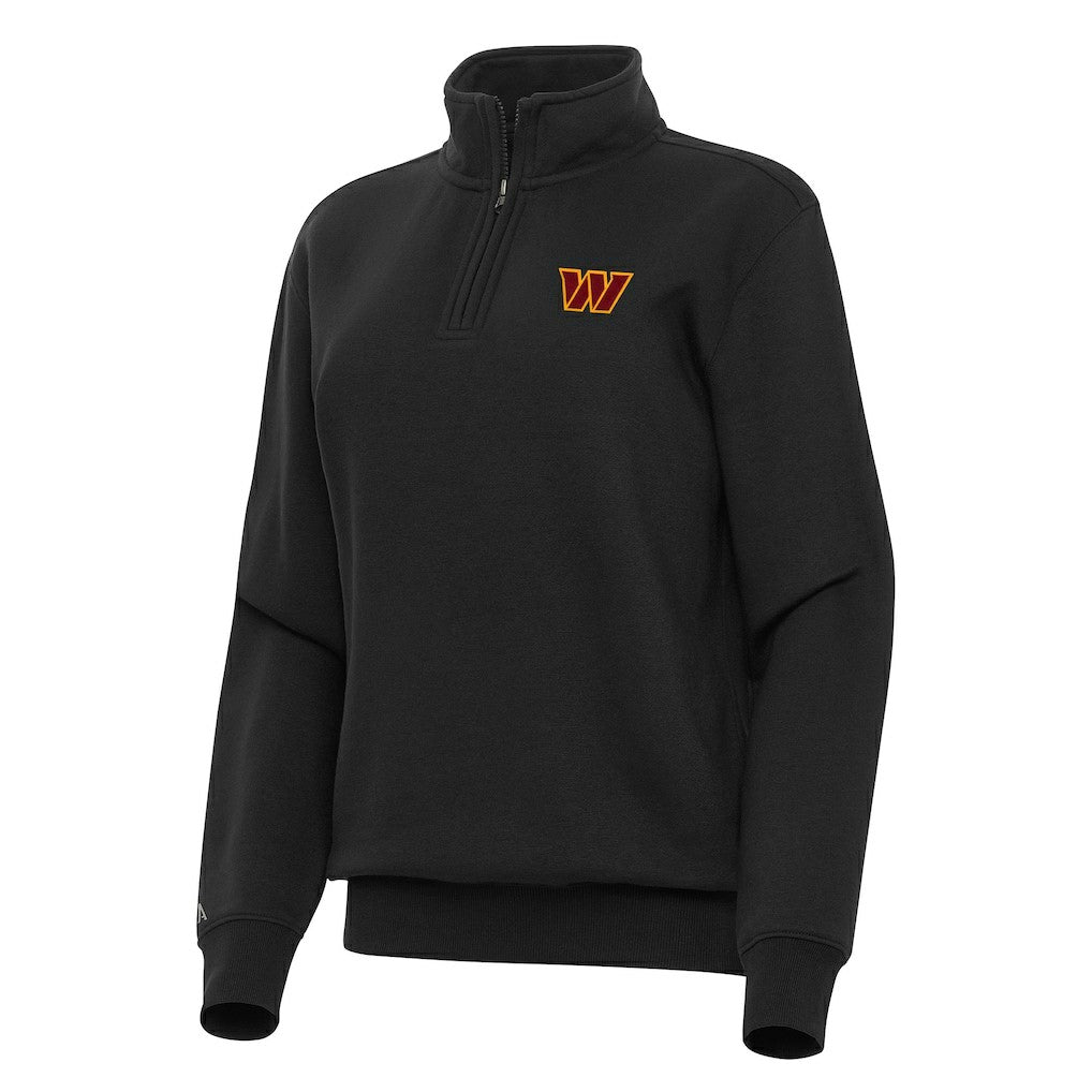 Washington Commanders Antigua Women's Victory Quarter-Zip Top Black - NFL