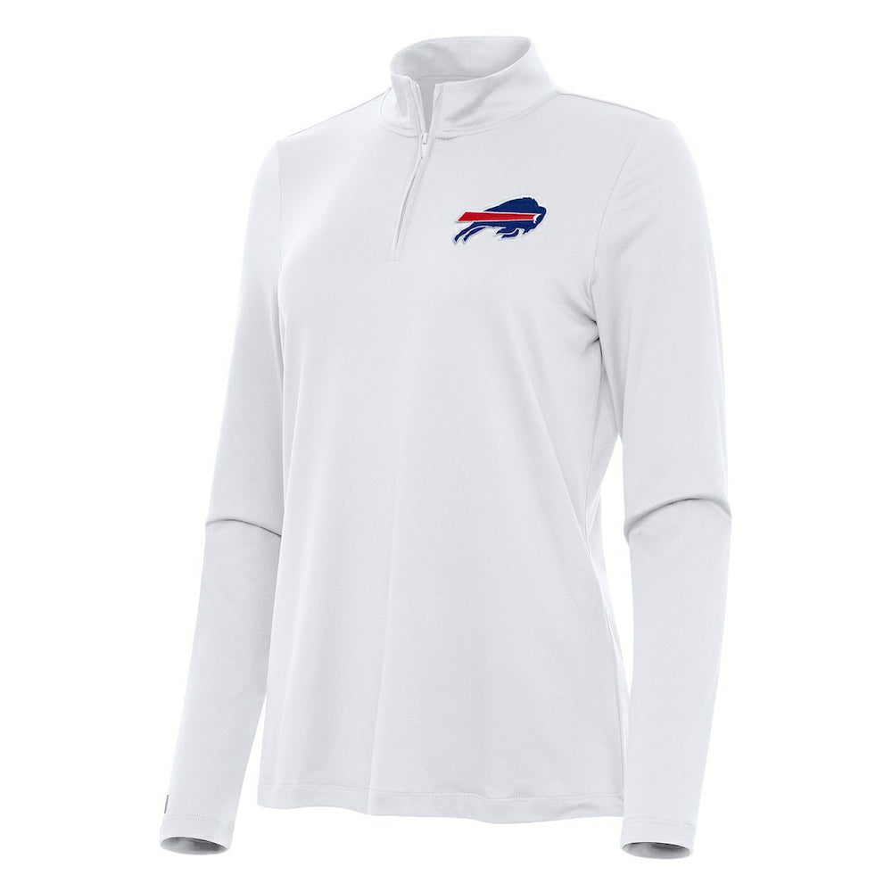 Buffalo Bills Antigua Women's Reprocess Quarter-Zip Top White - NFL