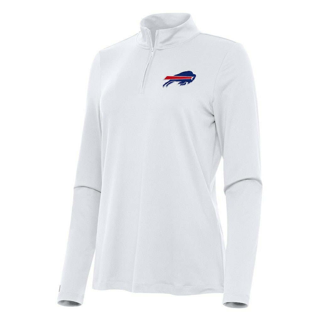 Buffalo Bills Antigua Women's Reprocess Quarter-Zip Top White - NFL
