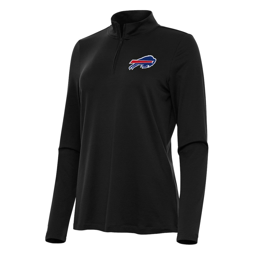Buffalo Bills Antigua Women's Reprocess Quarter-Zip Top Black - NFL