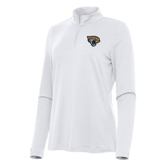 Jacksonville Jaguars Antigua Women's Reprocess Quarter-Zip Top White - NFL