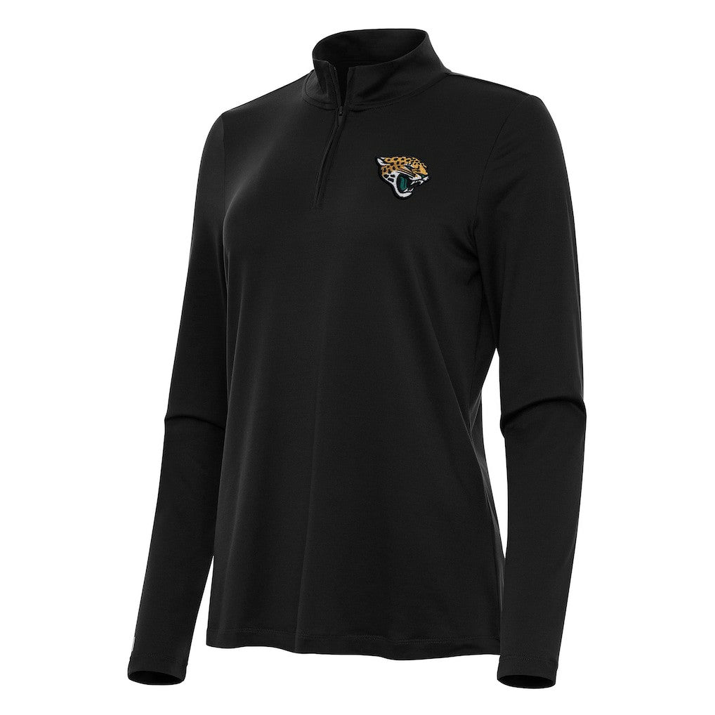Jacksonville Jaguars Antigua Women's Reprocess Quarter-Zip Top Black - NFL