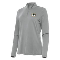 Green Bay Packers Antigua Women's Reprocess Quarter-Zip Top Gray - NFL