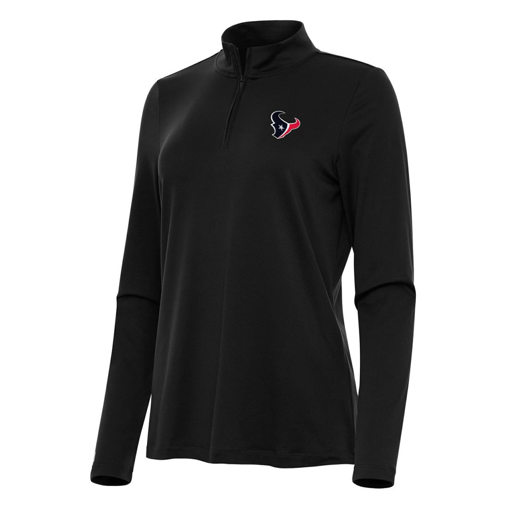 Houston Texans Antigua Women's Reprocess Quarter-Zip Top Black - NFL