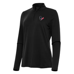 Houston Texans Antigua Women's Reprocess Quarter-Zip Top Black - NFL