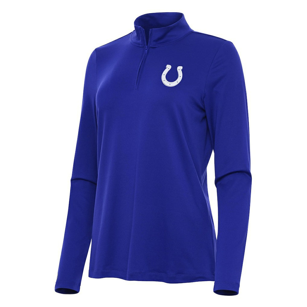 Indianapolis Colts Antigua Women's Reprocess Quarter-Zip Top Royal - NFL