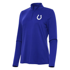 Indianapolis Colts Antigua Women's Reprocess Quarter-Zip Top Royal - NFL