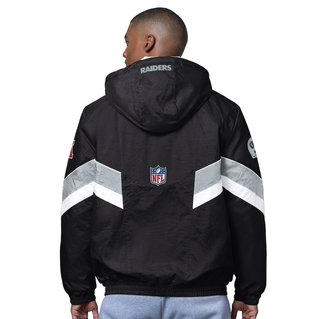 Las Vegas Raiders OVO x Starter Sideline Full-Snap Puffer Jacket Black - NFL