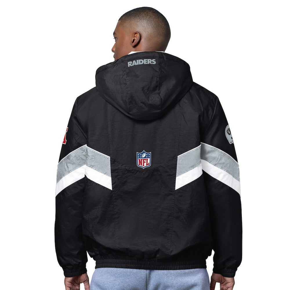 Las Vegas Raiders OVO x Starter Sideline Full-Snap Puffer Jacket Black - NFL