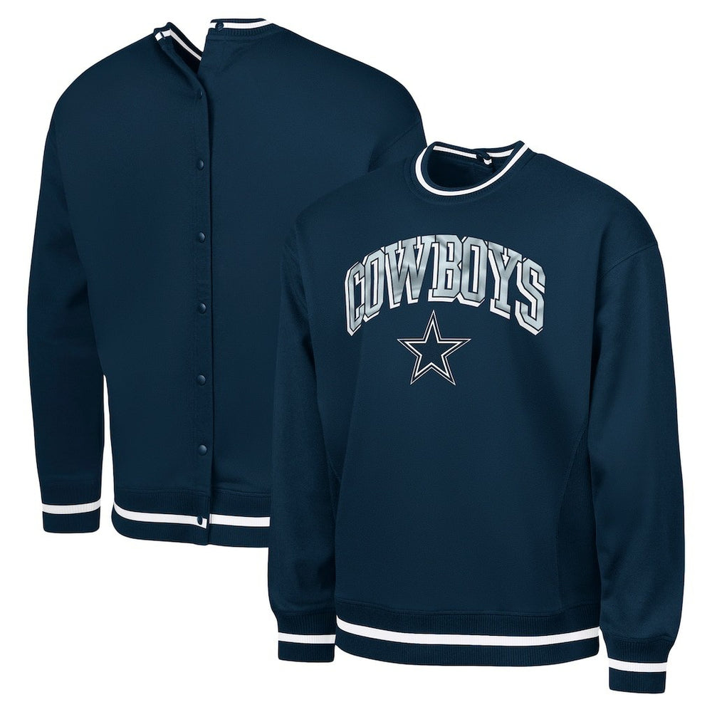 Dallas Cowboys G-III Sports by Carl Banks Adaptive Blocker Fleece Pullover Sweatshirt Navy - NFL