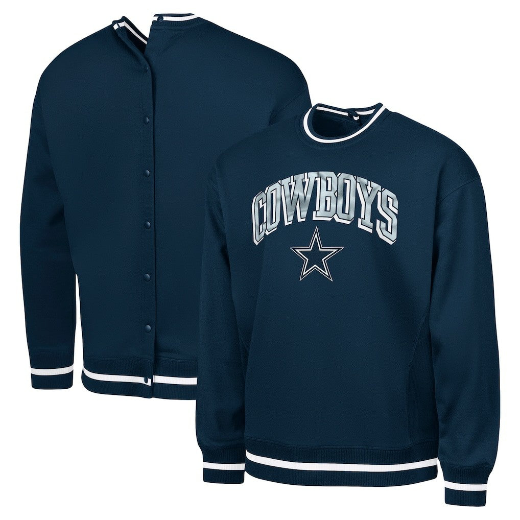 Dallas Cowboys G-III Sports by Carl Banks Adaptive Blocker Fleece Pullover Sweatshirt Navy - NFL