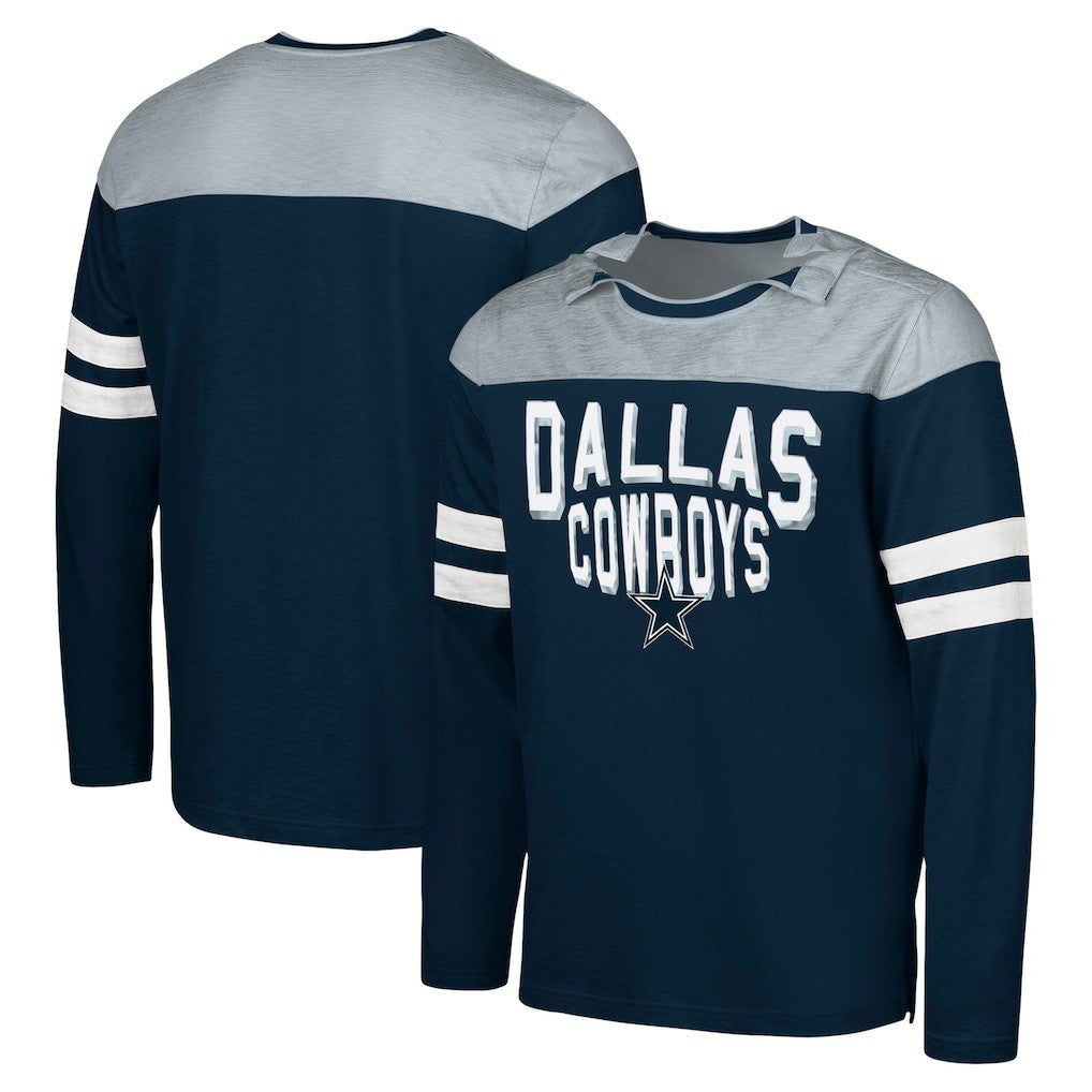 Dallas Cowboys G-III Sports by Carl Banks Adaptive Hail Mary Long Sleeve T-Shirt Navy/Silver - NFL