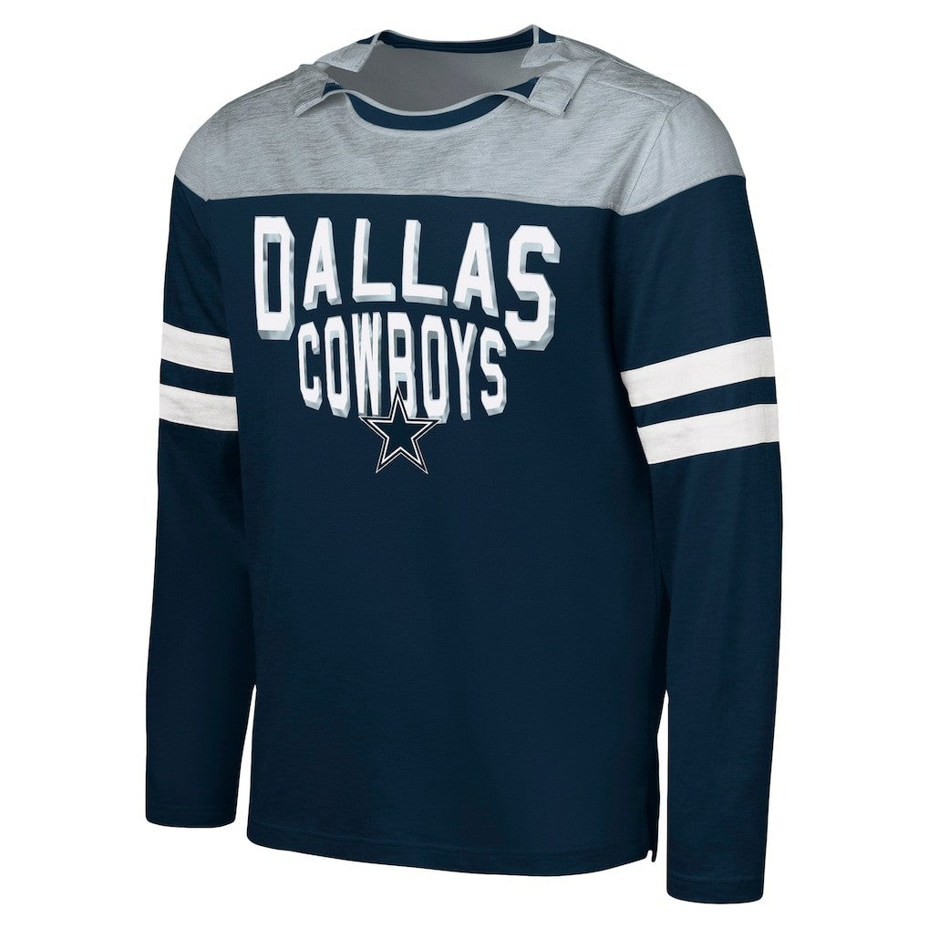 Dallas Cowboys G-III Sports by Carl Banks Adaptive Hail Mary Long Sleeve T-Shirt Navy/Silver - NFL