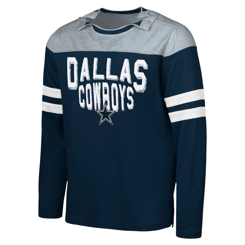 Dallas Cowboys G-III Sports by Carl Banks Adaptive Hail Mary Long Sleeve T-Shirt Navy/Silver - NFL