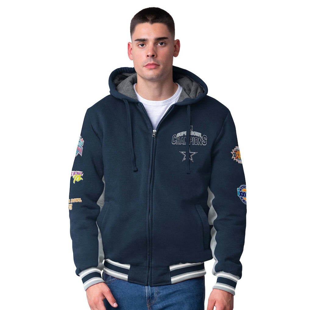 Dallas Cowboys G-III Sports by Carl Banks No Huddle Commemorative Full-Zip Hoodie Jacket Navy - NFL