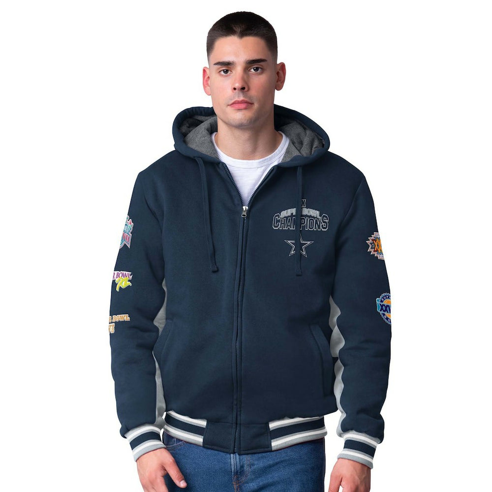 Dallas Cowboys G-III Sports by Carl Banks No Huddle Commemorative Full-Zip Hoodie Jacket Navy - NFL