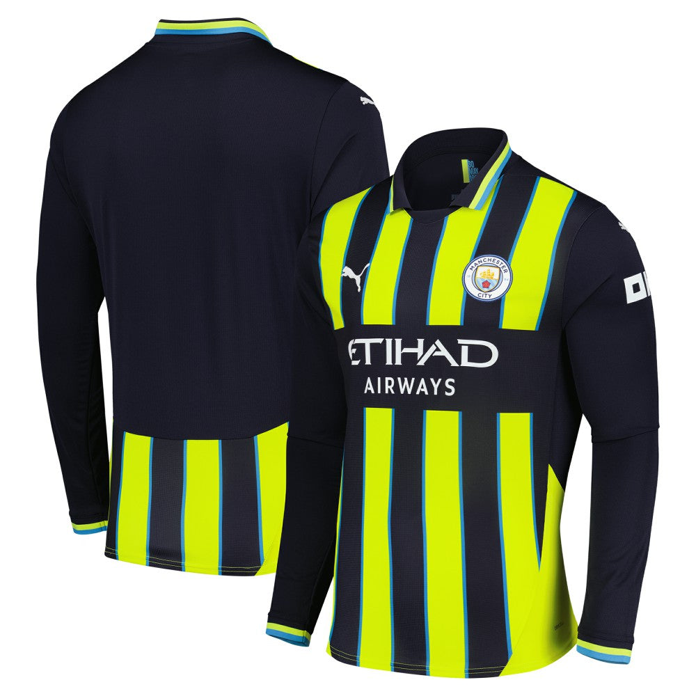 Puma Manchester City 2024/25 Away Replica Long Sleeve Jerseys - Navy