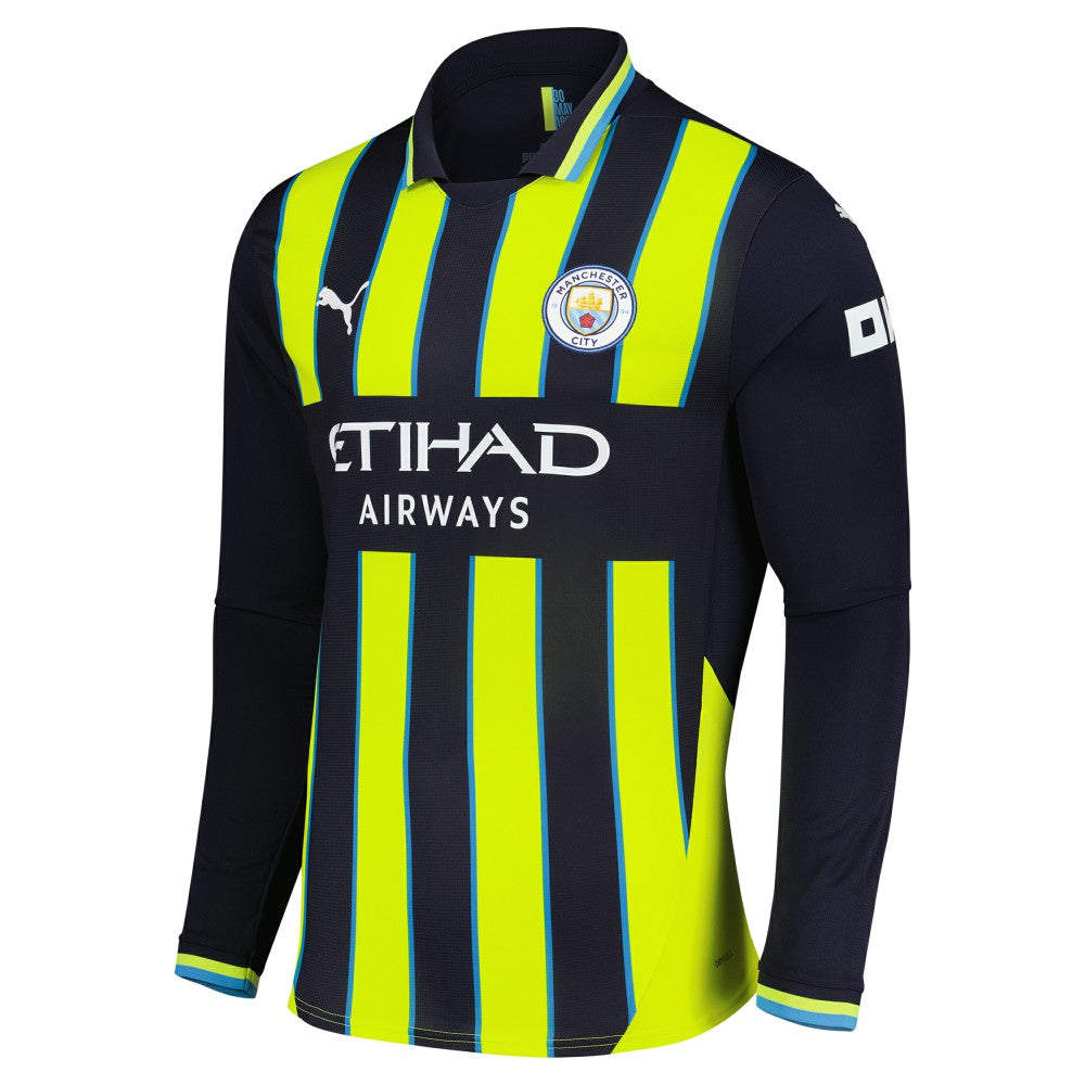 Puma Manchester City 2024/25 Away Replica Long Sleeve Jerseys - Navy