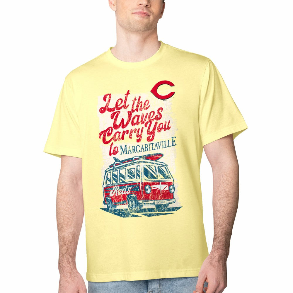 Cincinnati Reds Margaritaville Bus Waves Graphic T-Shirt Lifestyle
