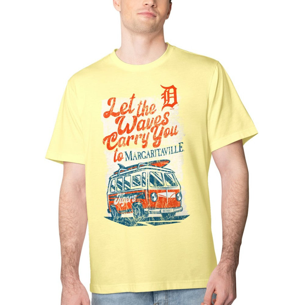 Detroit Tigers Margaritaville Bus Waves Graphic T-Shirt Lifestyle