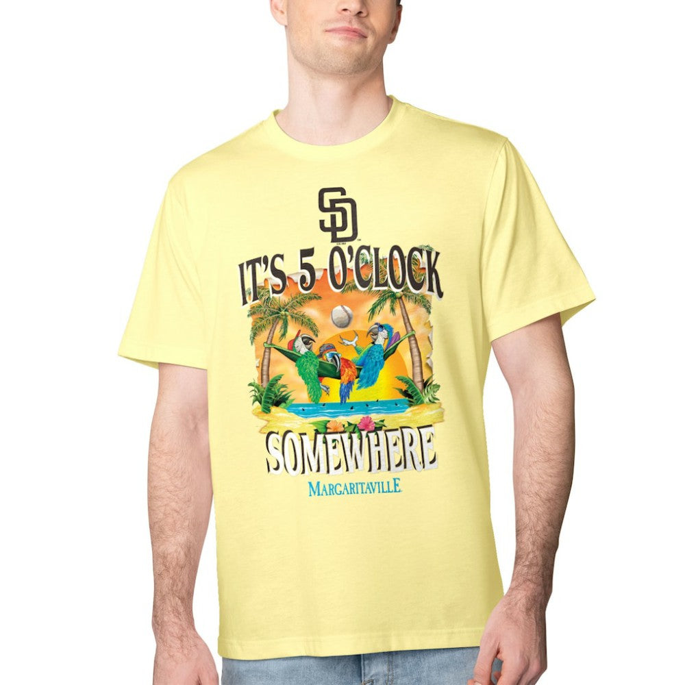 San Diego Padres Margaritaville Five O'Clock Graphic T-Shirt Sale