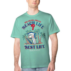 Philadelphia Phillies Margaritaville Beach Hut Graphic T-Shirt Sale
