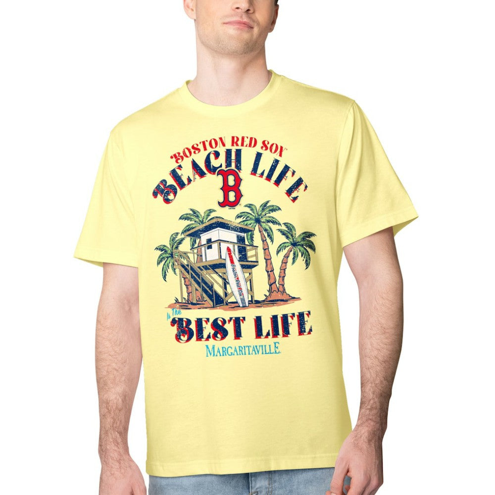 Boston Red Sox Margaritaville Beach Hut Graphic T-Shirt On Sale