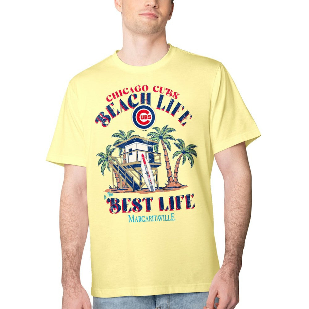 Chicago Cubs Margaritaville Beach Hut Graphic T-Shirt On Sale