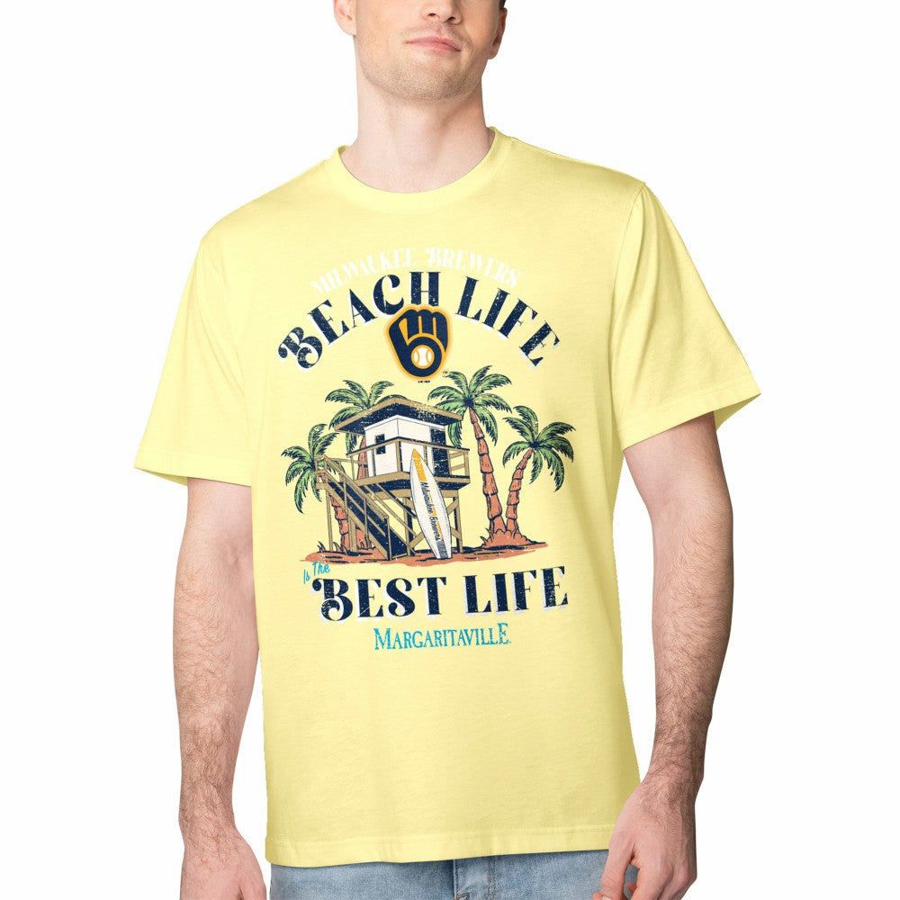 Milwaukee Brewers Margaritaville Beach Hut Graphic T-Shirt Online