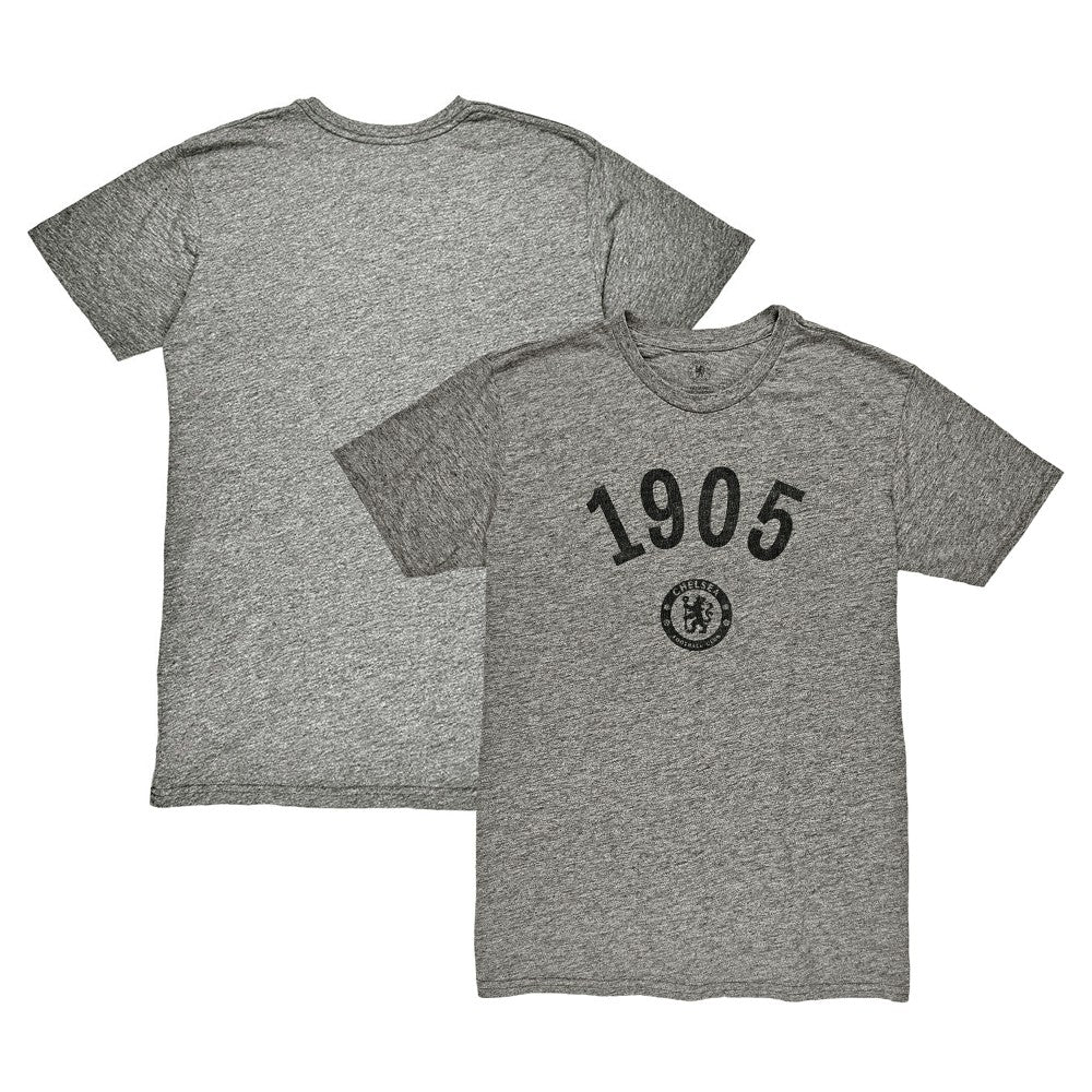 Chelsea 1863FC Established Year Vintage Tri-Blend T-Shirts - Heather Gray