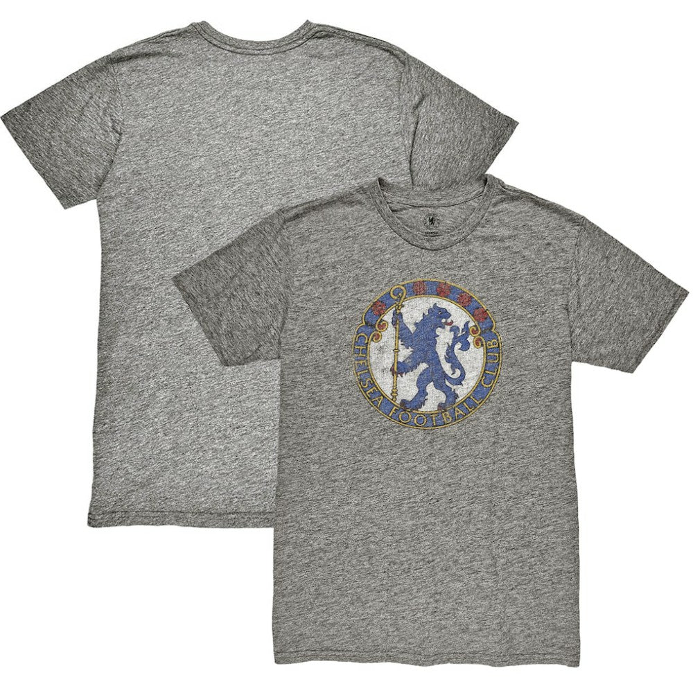 Chelsea 1863FC Retro Badge Vintage Tri-Blend T-Shirts - Heather Gray