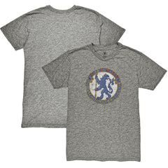 Chelsea 1863FC Retro Badge Vintage Tri-Blend T-Shirts - Heather Gray