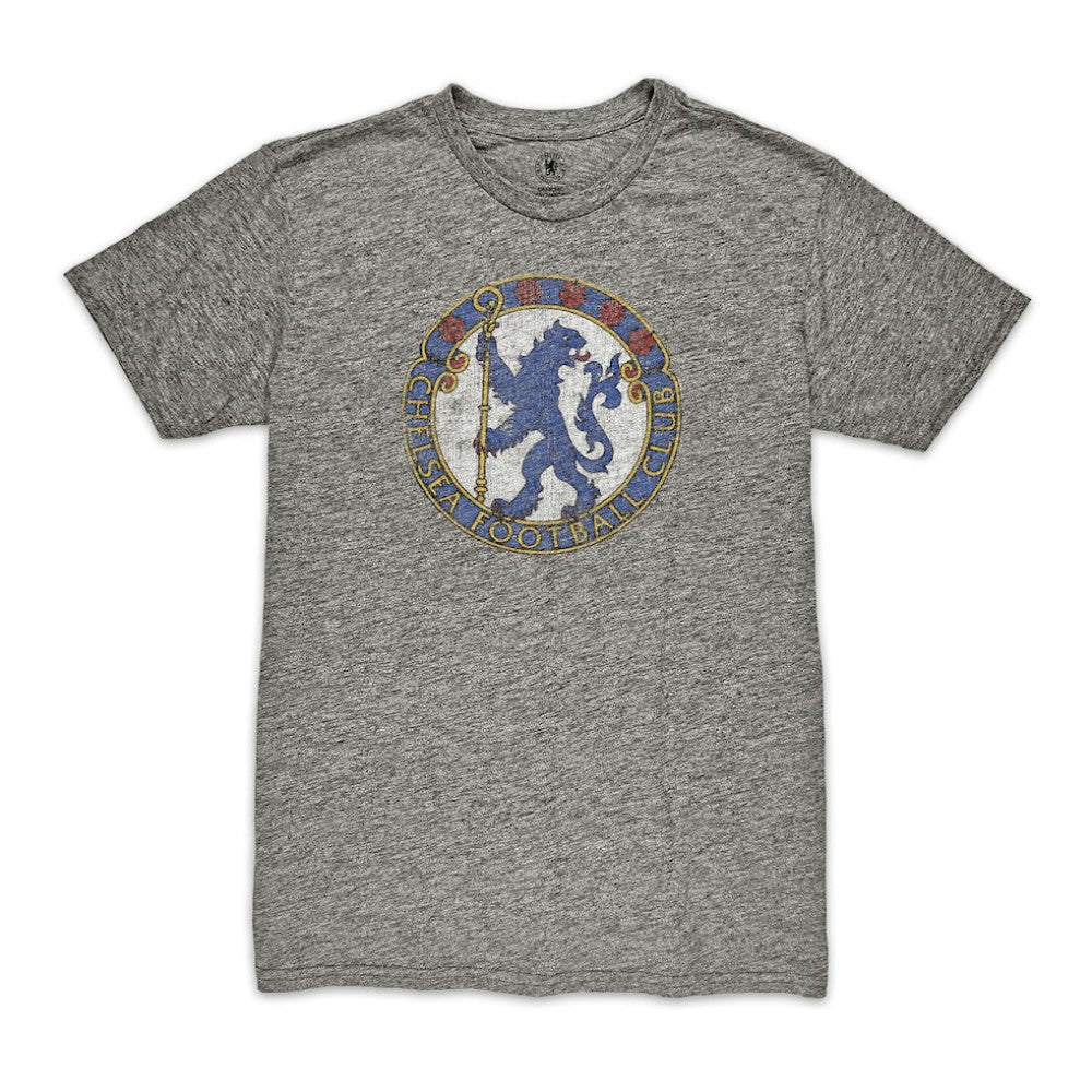 Chelsea 1863FC Retro Badge Vintage Tri-Blend T-Shirts - Heather Gray