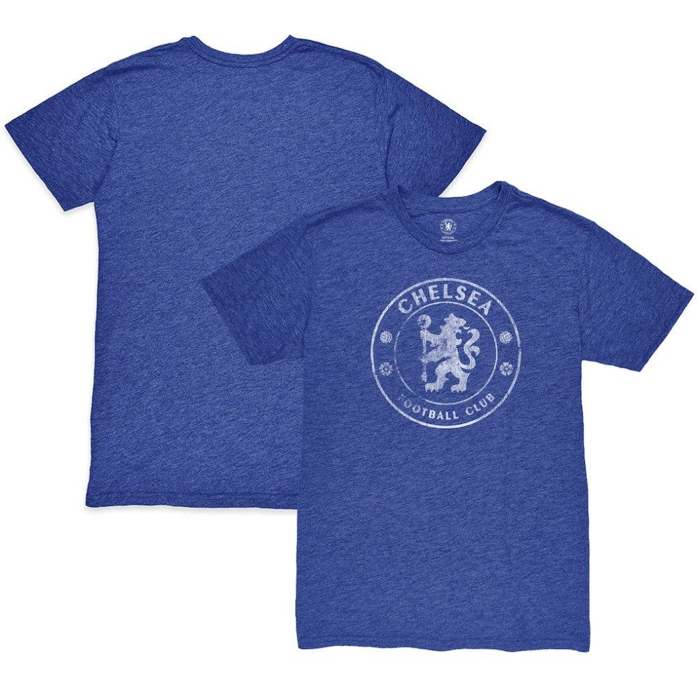 Chelsea 1863FC Mono Badge Vintage Tri-Blend T-Shirts - Heather Blue