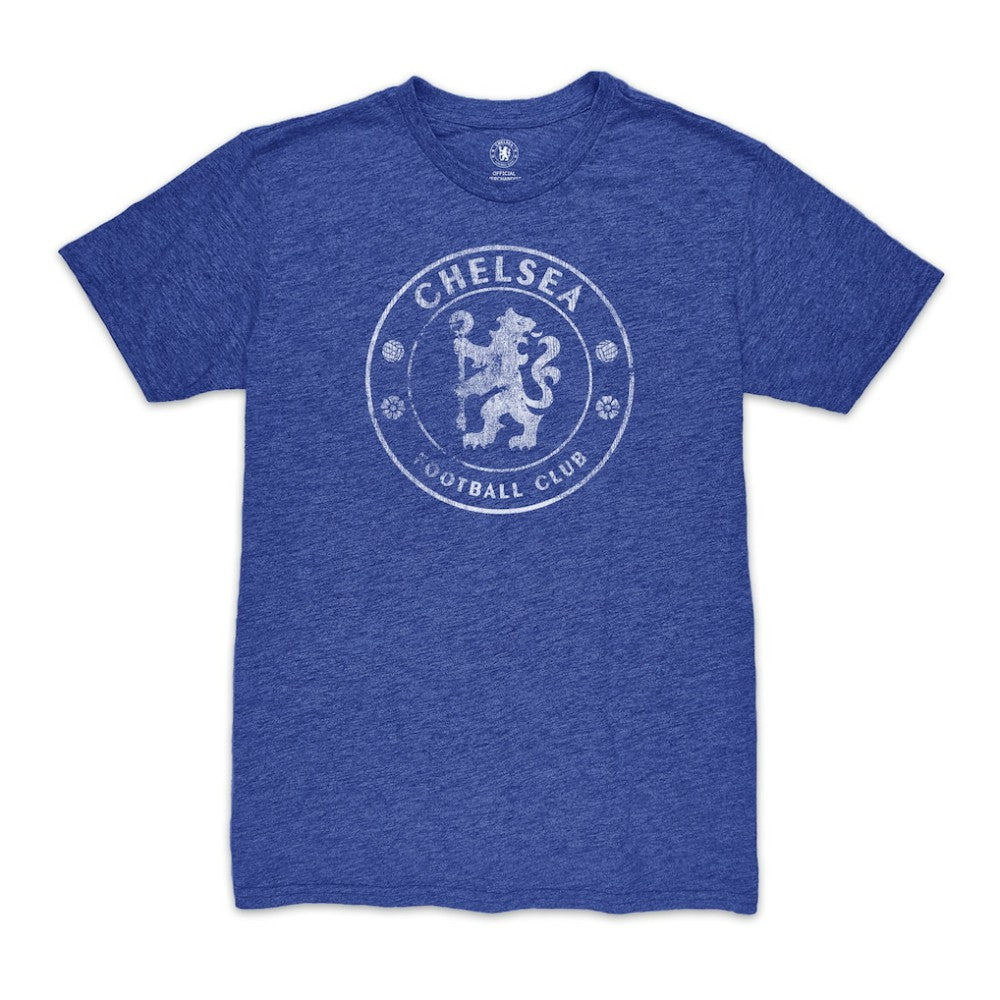 Chelsea 1863FC Mono Badge Vintage Tri-Blend T-Shirts - Heather Blue