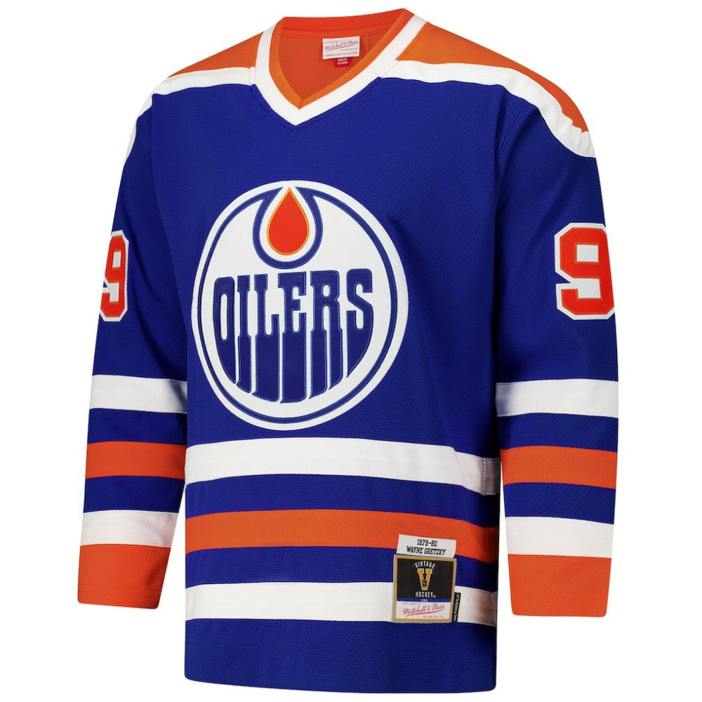 Wayne Gretzky Edmonton Oilers 1979-80 Power Play Jersey - Royal | NHL Jerseys