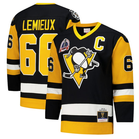 Mario Lemieux Pittsburgh Penguins 1991-92 Power Play Jersey - Black | NHL Jerseys