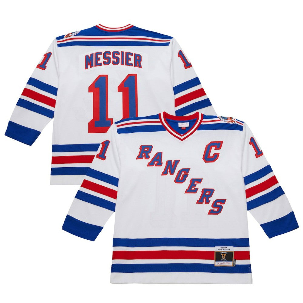 Mark Messier New York Rangers 1993-94 Power Play Jersey - White | NHL Jerseys