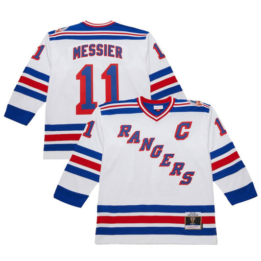 Mark Messier New York Rangers 1993-94 Power Play Jersey - White | NHL Jerseys