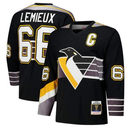 Mario Lemieux Pittsburgh Penguins 1996-97 Power Play Jersey - Black | NHL Jerseys